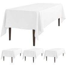 Reader Einzelhändler 4pcs 60 x 102 Zoll Polyester weiße Rechteck Party Hochzeitstafel Tischdecke